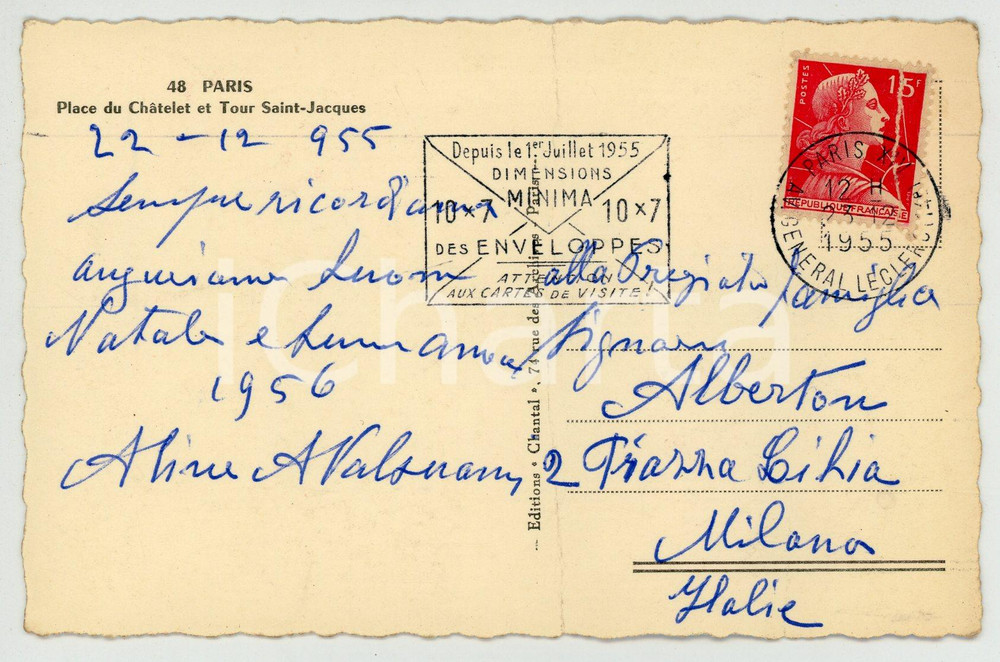 1955 PARIGI Scultore Attilio VALSUANI Cartolina con AUTOGRAFO - DANNEGGIATA Cartolina d'epoca, viaggiata.Con autografo dello scultore.  CONDIZIONI:VERY POOR/gravemente danneggiato Profonde piegature centrali, smussature agli angoliFORMATO: 13x8 cm originale e autentica 1