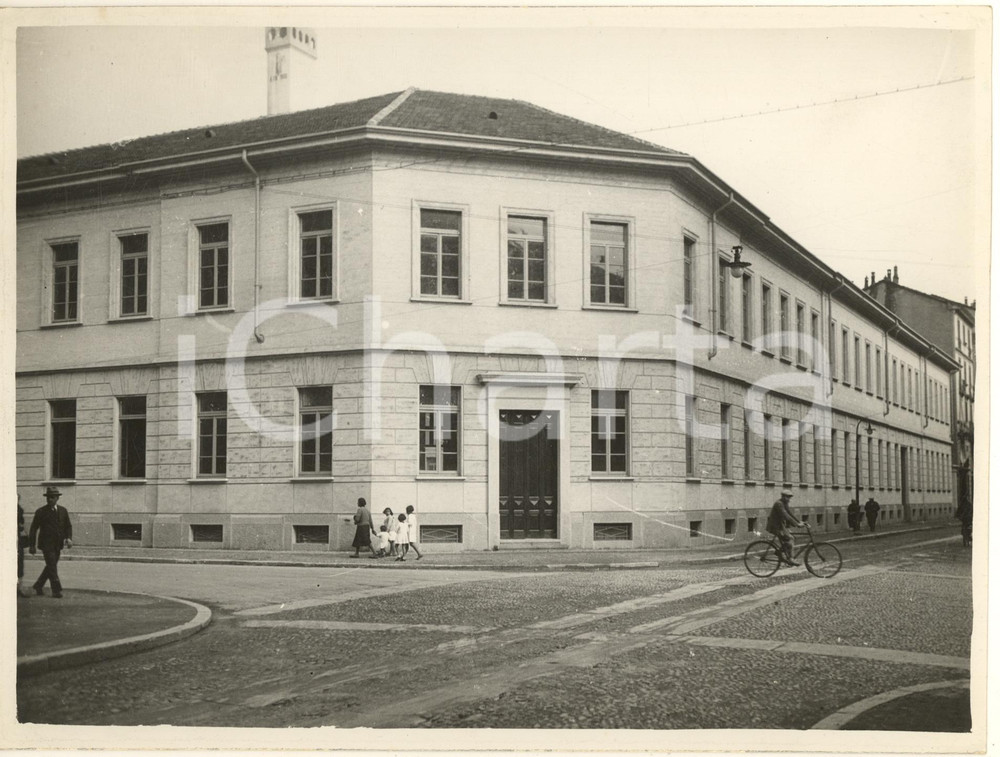 Fotografia d'epoca originale 1930 ARCHITETTURA MILANO ISOLA Ampliamento scuola via Jacopo Dal Verme *Foto 1
