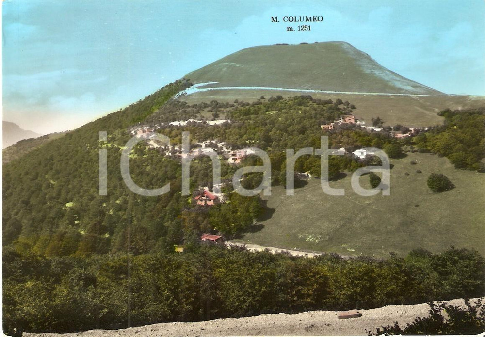 Cartolina originale da collezione 1955 ca SIGILLO PG Panorama con Monte Columeo Cartolina FG VG 1