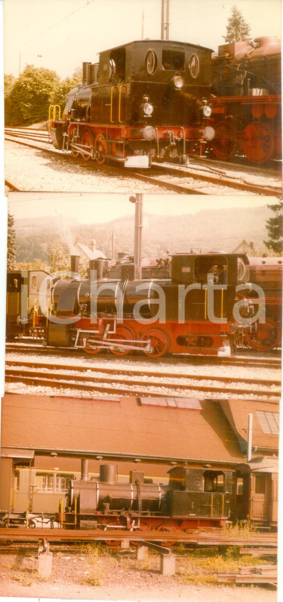Fotografia d epoca originale 1975 ca SVIZZERA OensingenBalstahlBahn Locomotiva OeBB 1 Lotto 3 fotografie 1