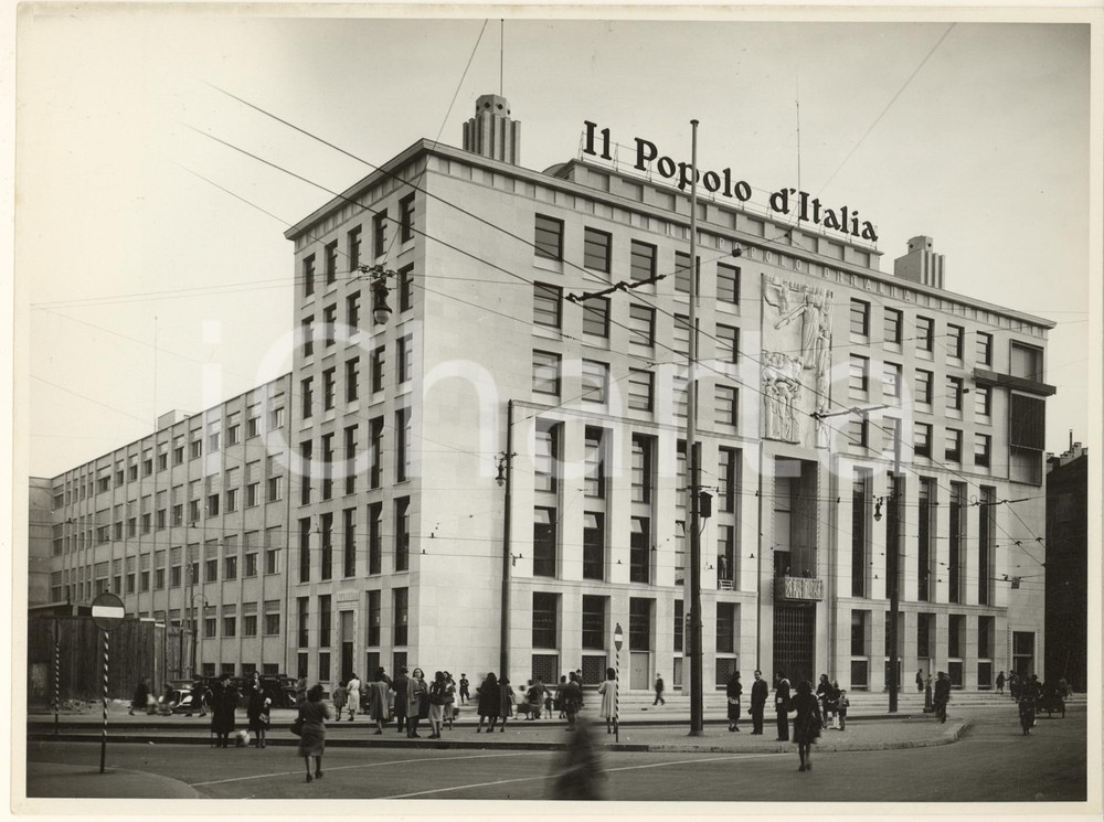 Fotografia d'epoca originale 1942 MILANO Piazza Cavour -Palazzo dell'Informazione - IL POPOLO D'ITALIA Foto 5 1