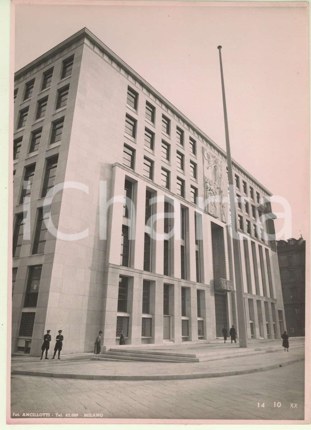 Fotografia d'epoca originale 1942 MILANO Piazza Cavour - Palazzo dell'Informazione - Foto ANCILLOTTI 18x24 cm 1