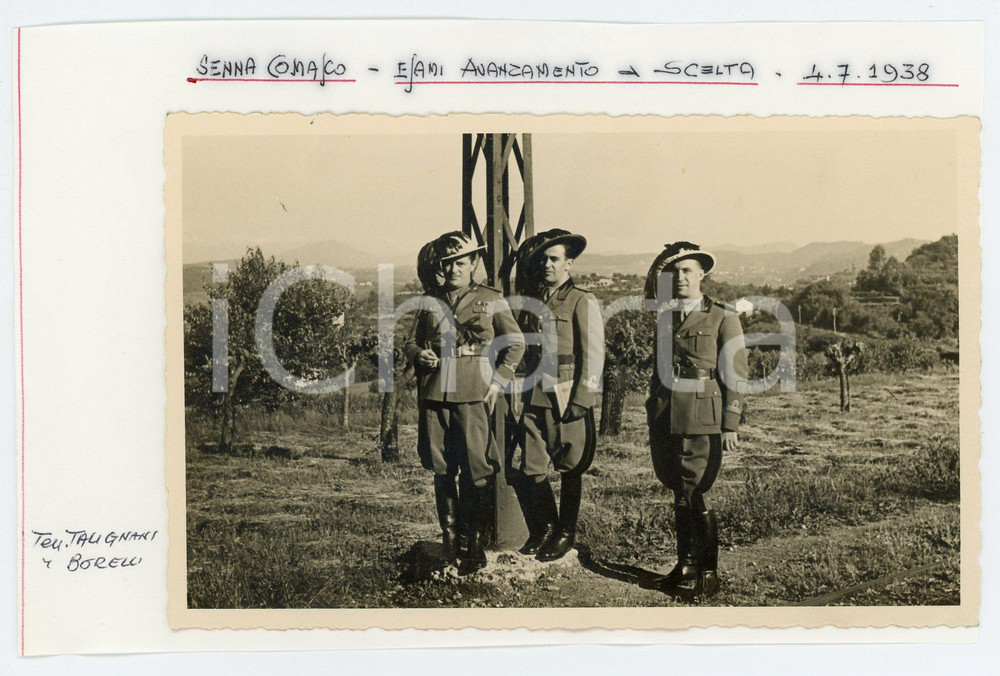 Fotografia d'epoca originale 1938 SENNA COMASCO - BERSAGLIERI Esami avanzamento a scelta - Foto 1
