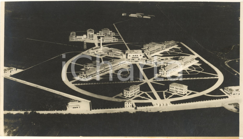Fotografia d'epoca originale 1934 ARCHITETTURA MILANO VIALBA Nuovo Ospedale Sanatoriale *Foto rendering 1