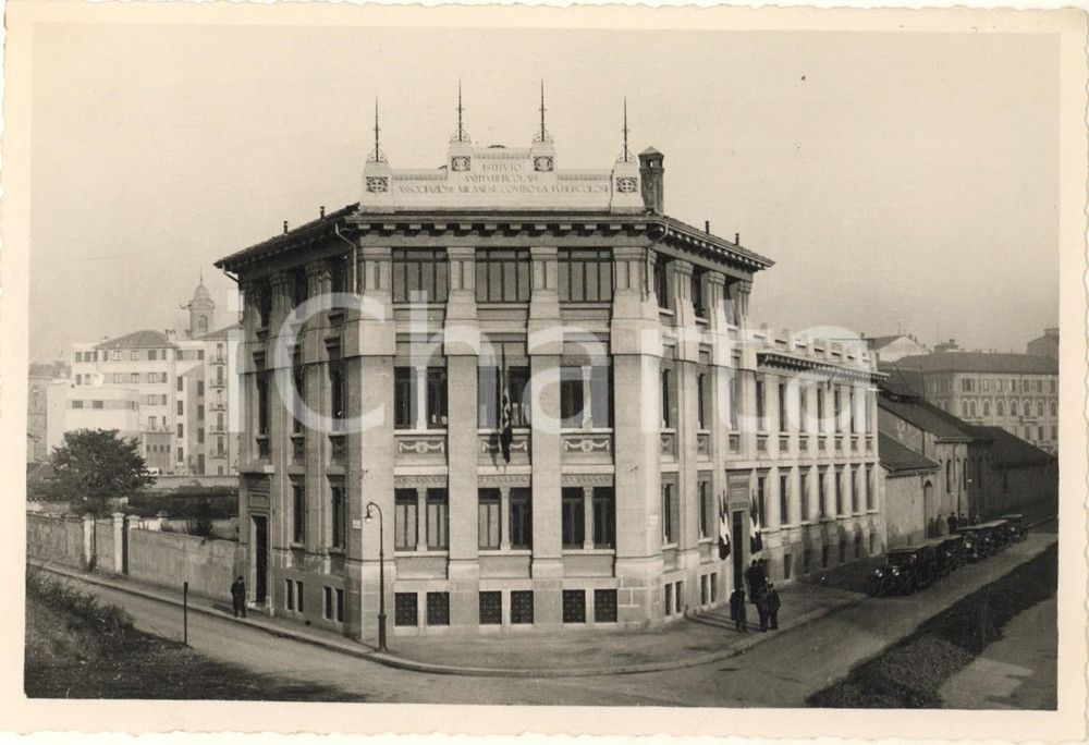 Fotografia d'epoca originale 1932 MILANO viale Regina Giovanna - Inaugurazione Istituto Antitubercolare *Foto 1