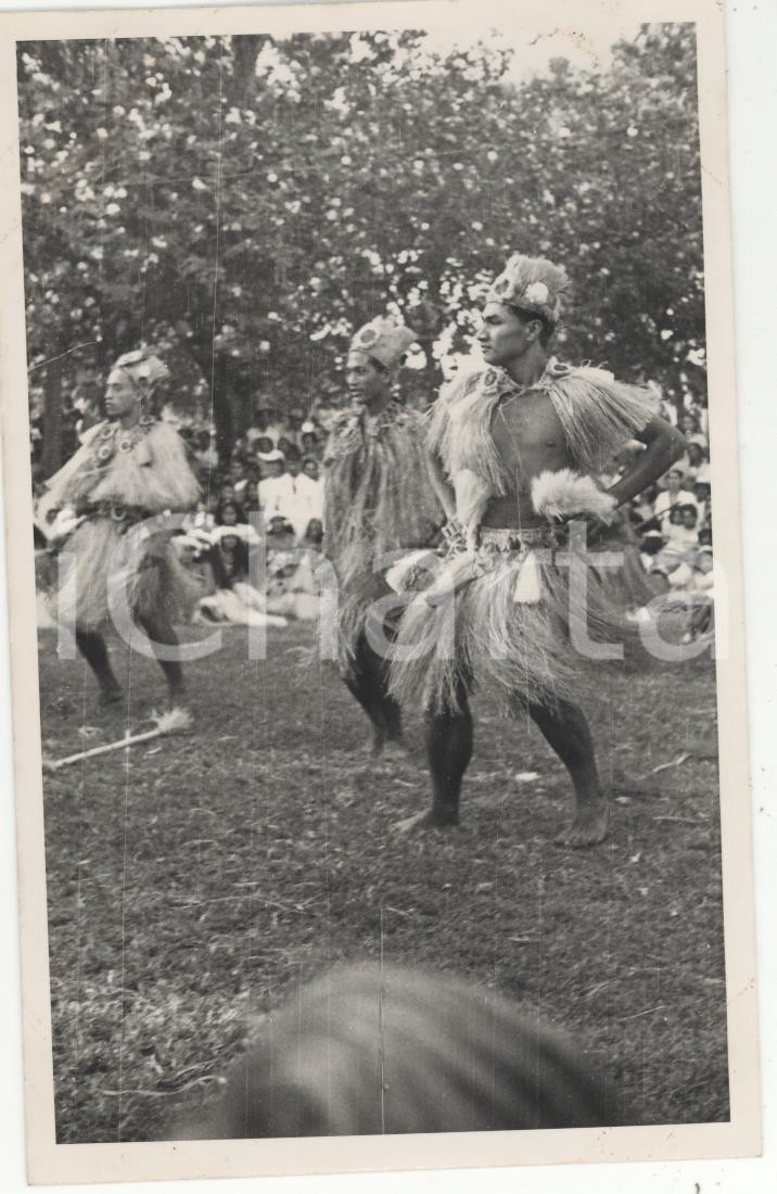 Fotografia d epoca originale 1937 PAPEETE Polinesia 9 FESTA 14 LUGLIO REAL PHOTO cm 13,5 x 8,5 1