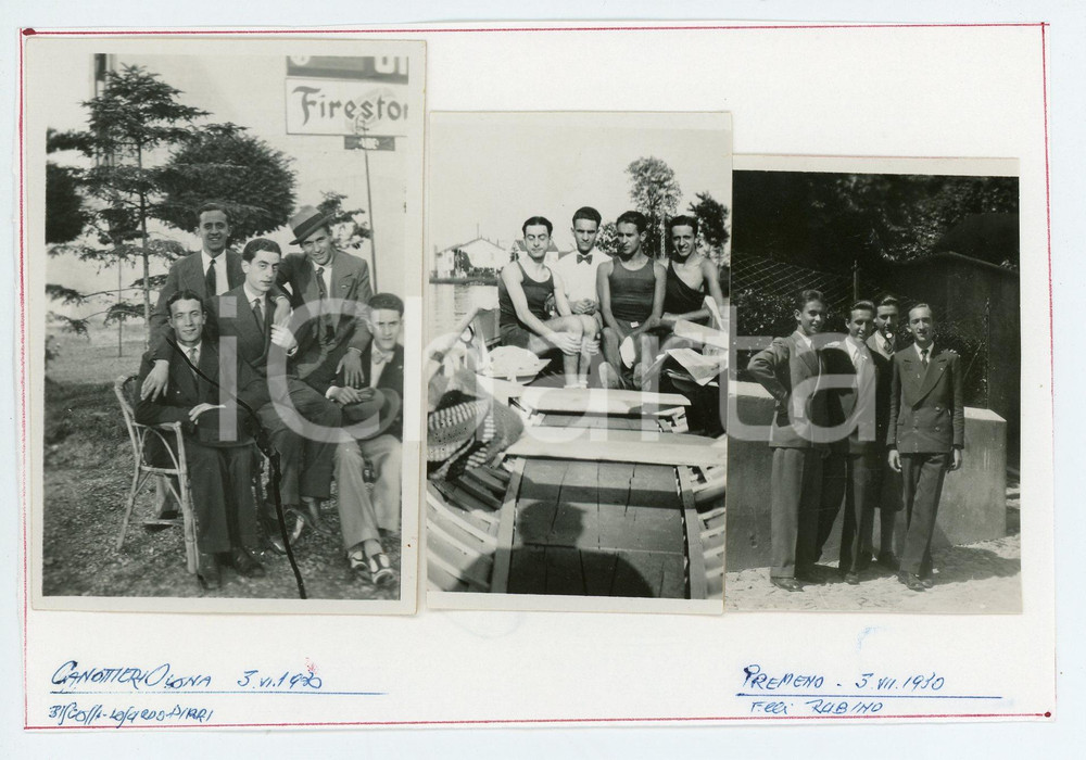 Fotografia d'epoca originale 1930 PREMENO - CANOTTIERI OLONA F.lli Rubino LOSURDO Biscotti PIRRI Lotto 3 Foto 1