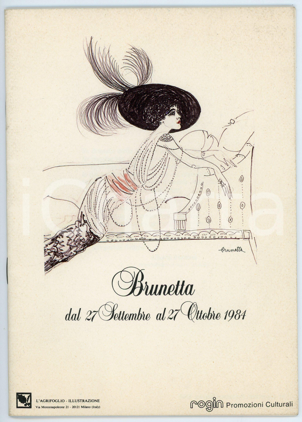 Libro, pubblicazione d'epoca 1984 MILANO Galleria L'AGRIFOGLIO Catalogo mostra BRUNETTA Bruna MATELDI MORETTI 1