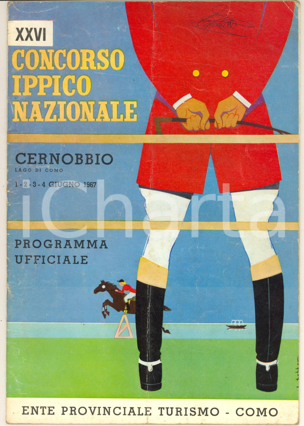 Materiale pubblicitario d’epoca 1967 CERNOBBIO  XXVI Concorso Ippico Nazionale *Programma ufficiale 1