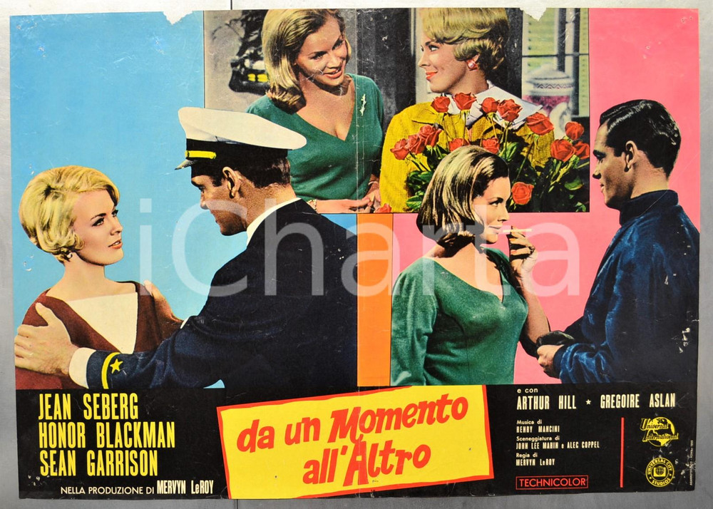 Materiale cinematografico d’epoca 1965 DA UN MOMENTO ALL ALTRO Jean SEBERG Honor BLACKMAN Fotobusta 66x46 cm 1 1