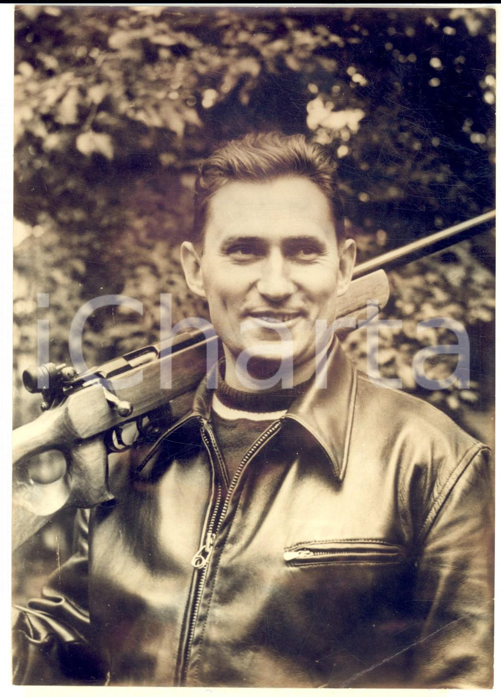 Fotografia d epoca originale 1956 OLIMPIADI MELBOURNE Vasily BORISOV campione URSS di tiro Foto 13x18 1