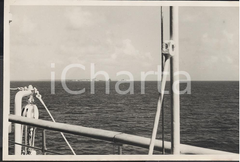 Fotografia d epoca originale 1937 In navigazione verso le ANTILLE  REAL PHOTO cm 13,5 x 8,5 1