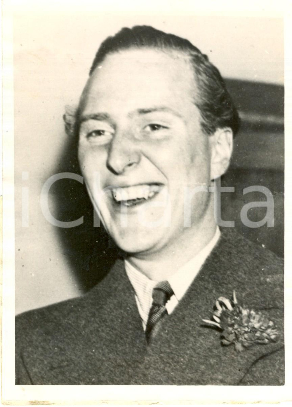 Fotografia d epoca originale 1937 STOCKHOLM Ritratto del principe Carlo BERNADOTTE di SVEZIA Fotografia 1