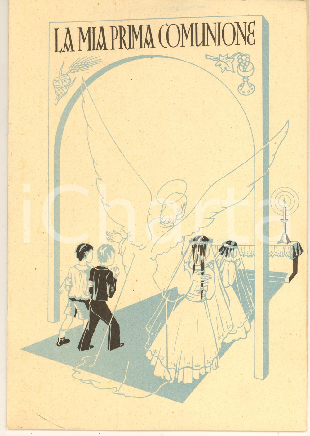 Oggetto da collezione cartaceo 1947 La mia Prima Comunione - Quaderno da compilare *ILLUSTRATO 1