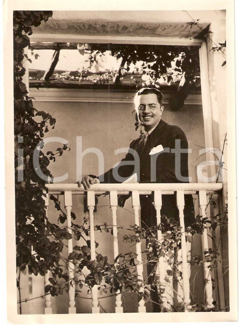 Fotografia d epoca originale 1938 HOLLYWOOD William POWELL nella sua casa di campagna Fotografia 1