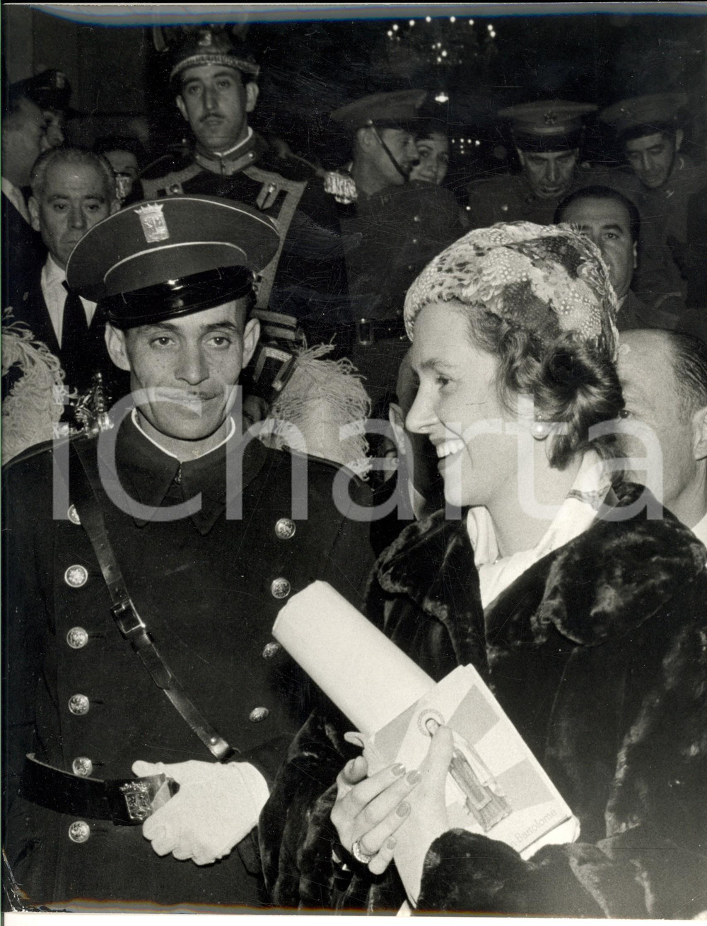 Fotografia d epoca originale 1960 MADRID Donna Fabiola MORA Y ARAGON  figlia prediletta della città  Foto 1