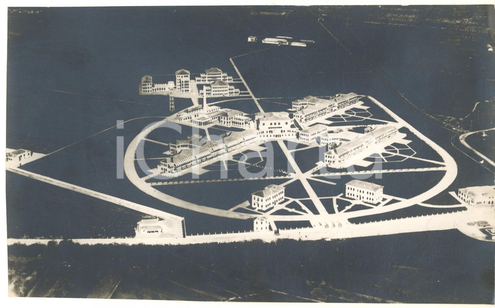 Fotografia d'epoca originale 1935 ARCHITETTURA MILANO VIALBA Nuovo Ospedale Sanatoriale ^Foto rendering 1