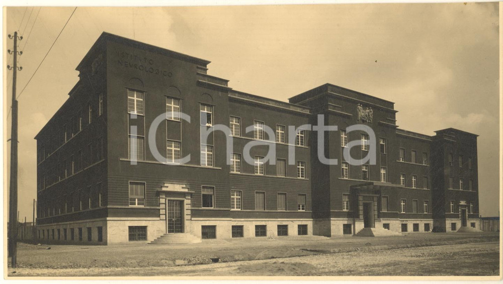 Fotografia d'epoca originale 1932 ARCHITETTURA MILANO CITTA' STUDI Via Celoria - Istituto Neurologico *Foto 1
