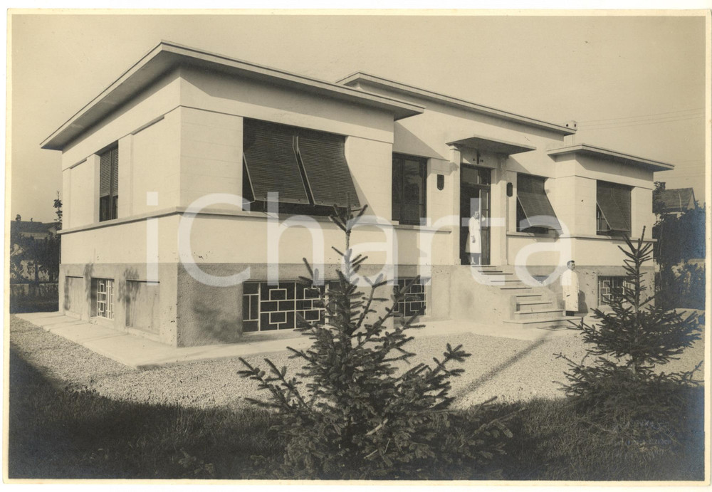 Fotografia d'epoca originale 1935 ARCHITETTURA DESIO (MB) Dispensario antitubercolare *Foto ANIMATA 25x18 cm 1