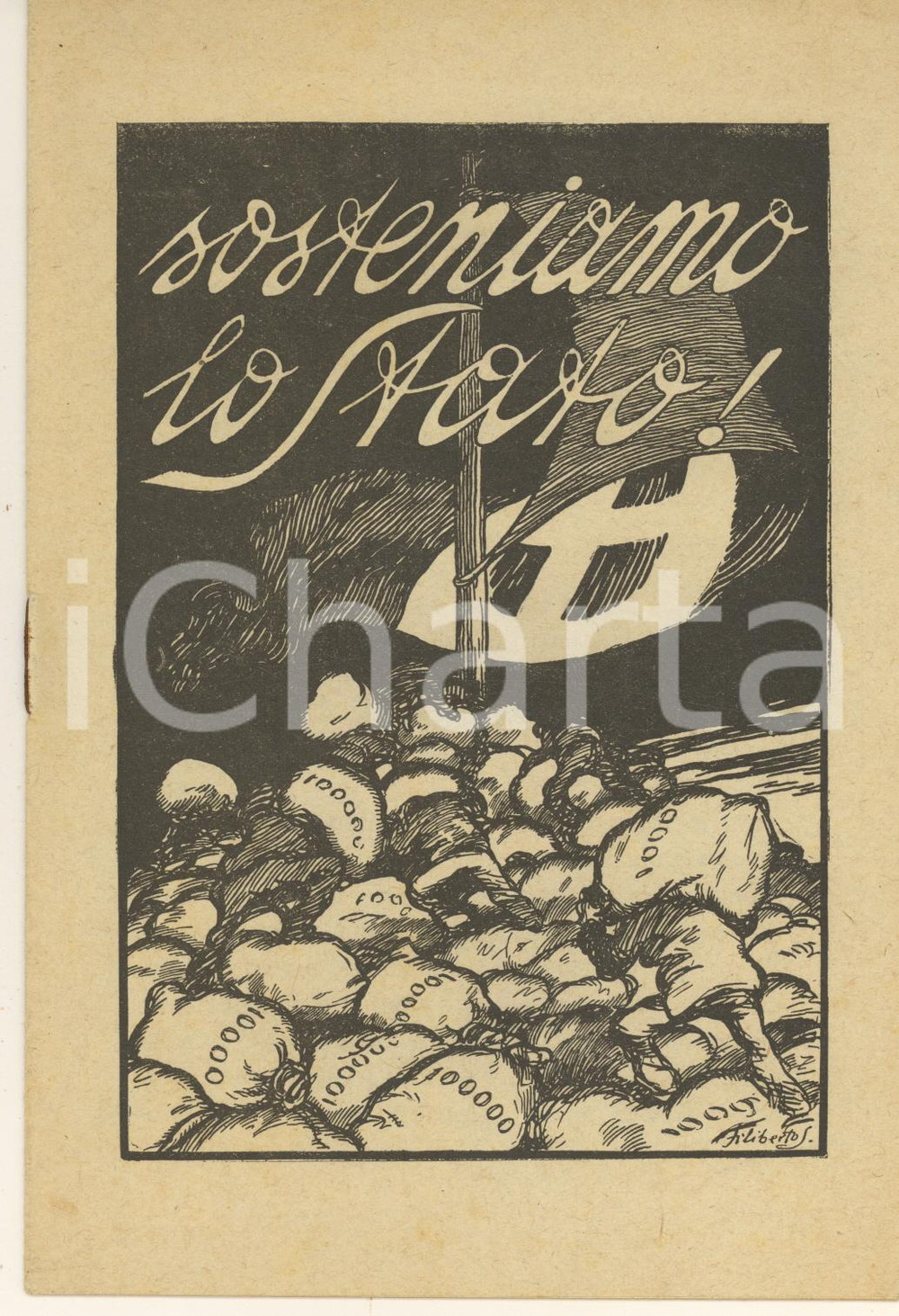 Libro, pubblicazione d'epoca 1918 ? WW1 Sosteniamo lo Stato! - Libretto PROPAGANDA Prestito Nazionale 1