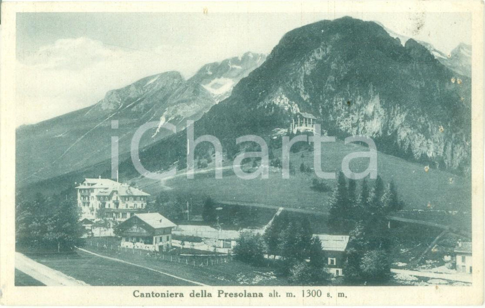 Cartolina originale da collezione 1944 CANTONIERA DELLA PRESOLANA Panorama Cartolina affrancatura RSI 1