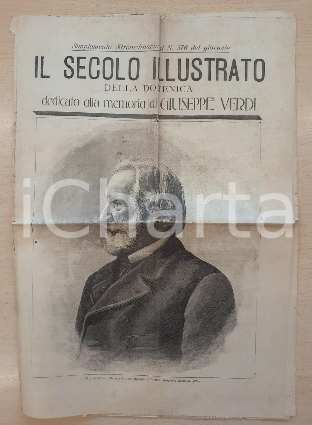 Giornale, rivista storica 1901 IL SECOLO ILLUSTRATO della Domenica - In memoria di Giuseppe Verdi 1