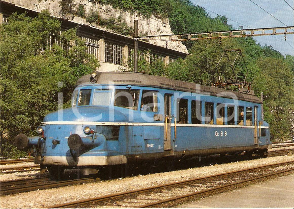 Cartolina originale da collezione 1981 KLUS (CH) Oensingen Balsthal Bahn OeBB Locomotiva RBe 2/4 202 Cartolina 1