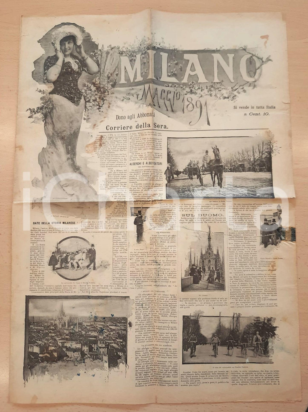 Giornale, rivista storica Maggio 1891 MILANO - Inserto speciale illustrato *Corriere della Sera 1