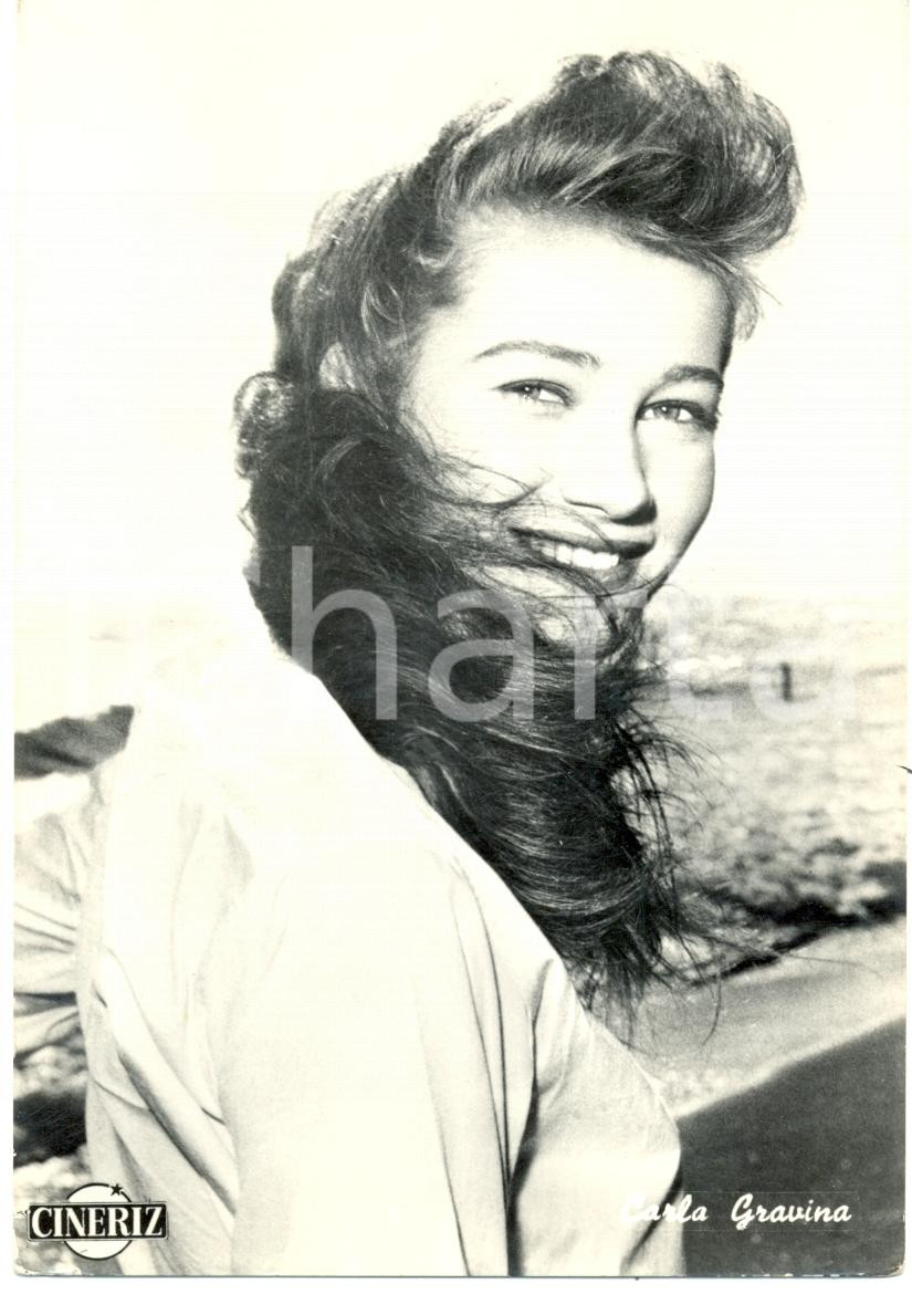 Cartolina originale da collezione 1960 ca CINEMA Attrice Carla GRAVINA Ritratto fotografico CINERIZ FG NV 1