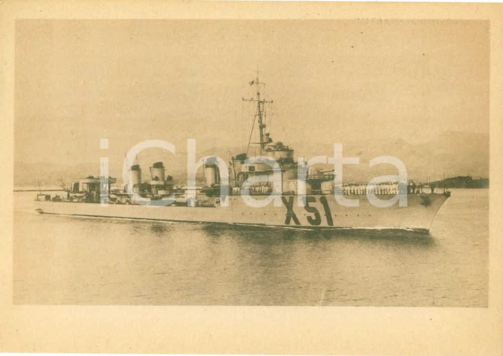 Cartolina originale da collezione 1940 ca MARINA MILITARE FRANCESE Contretorpilleur TARTU X51 Cartolina 2 1