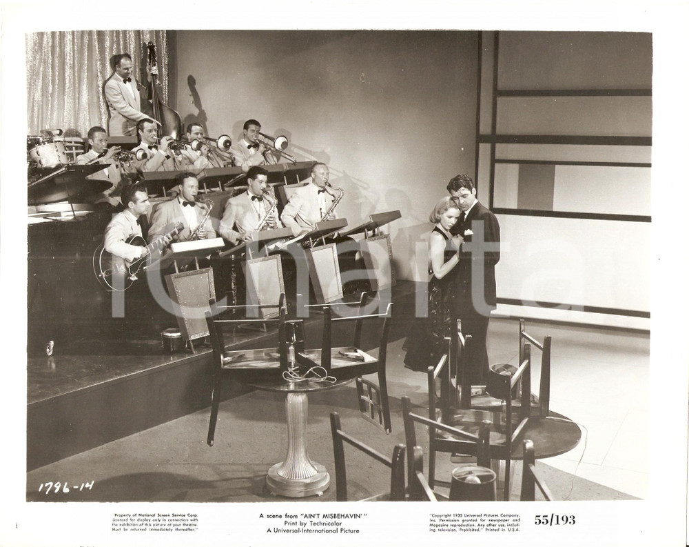 Fotografia d epoca originale 1955 AIN T MISBEHAVIN Piper LAURIE Rory CALHOUN ballano in una dancehall Foto 1