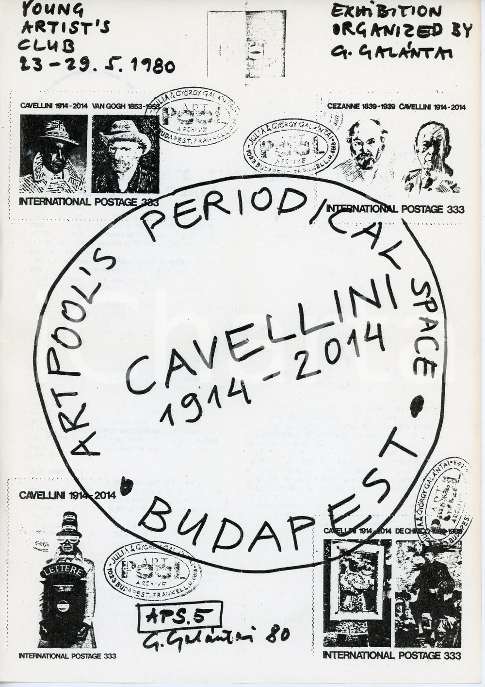 Oggetto da collezione cartaceo 1980 BUDAPEST Artpool s Periodical Space  Mostra Guglielmo Achille CAVELLINI 1