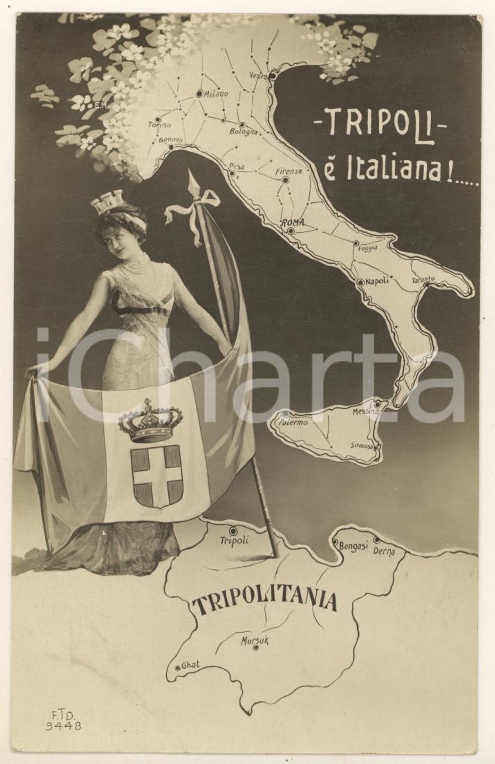 Cartolina originale da collezione 1911 LIBIA Conquista Tripolitania - Cartolina Tripoli Ã¨ Italiana 1