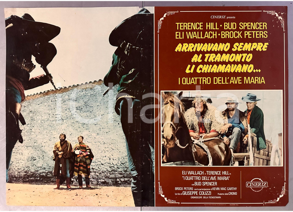 Materiale cinematografico d’epoca 1968 Bud SPENCER Terence HILL I quattro dell Ave Maria  Fotobusta WESTERN 1