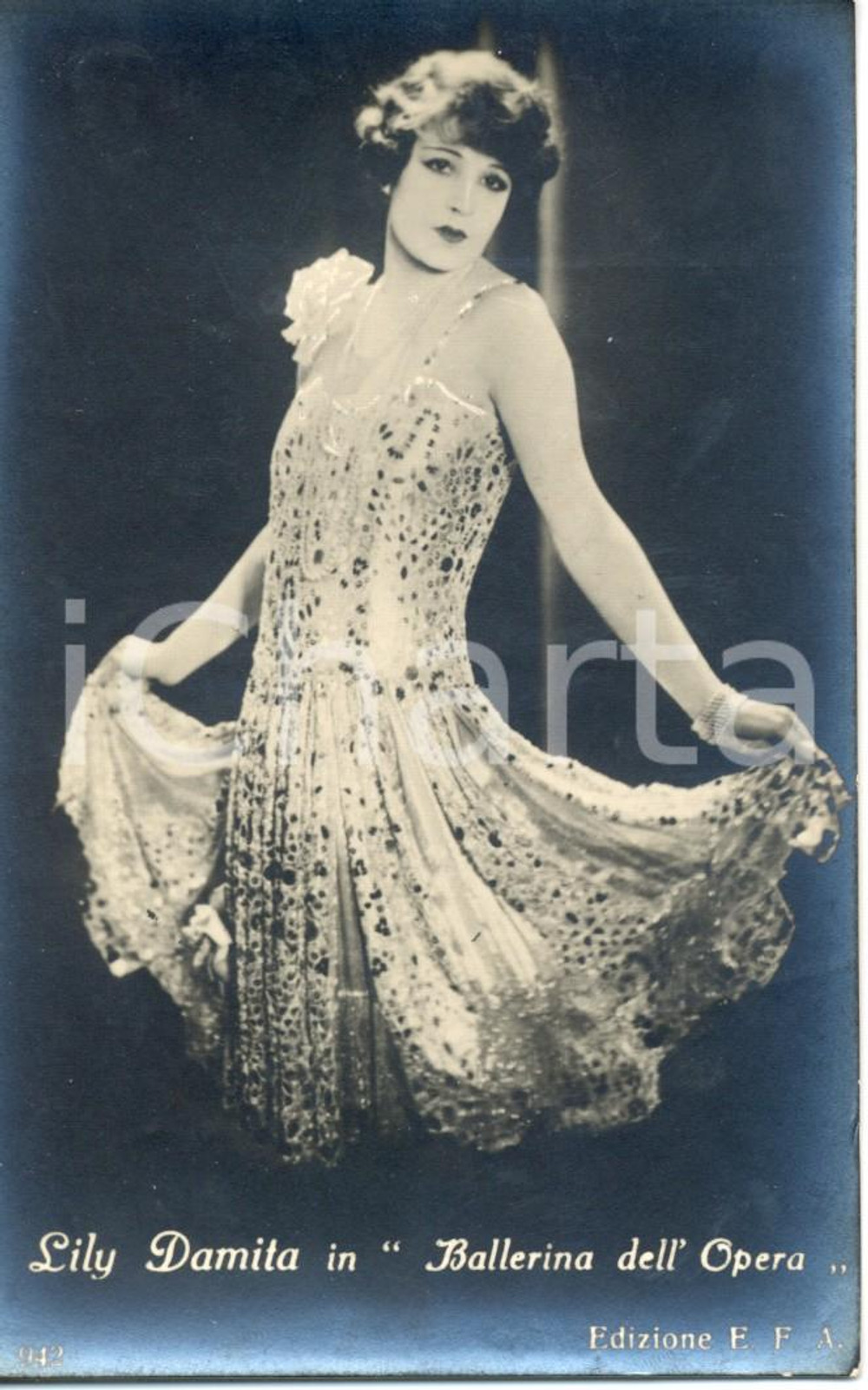 Cartolina originale da collezione 1920 ca CINEMA Lili DAMITA in Ballerina dell'Opera - Cartolina FP NV 1