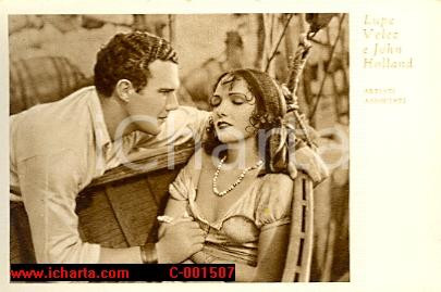 Cartolina originale da collezione 1930 Lupe VELEZ e John HOLLAND in Hell Harbor  Cartolina FP NV 1