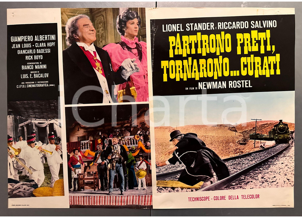 Materiale cinematografico d’epoca 1974 Newman ROSTEL Partirono preti, tornarono...curati-  Fotobusta film (1) 1