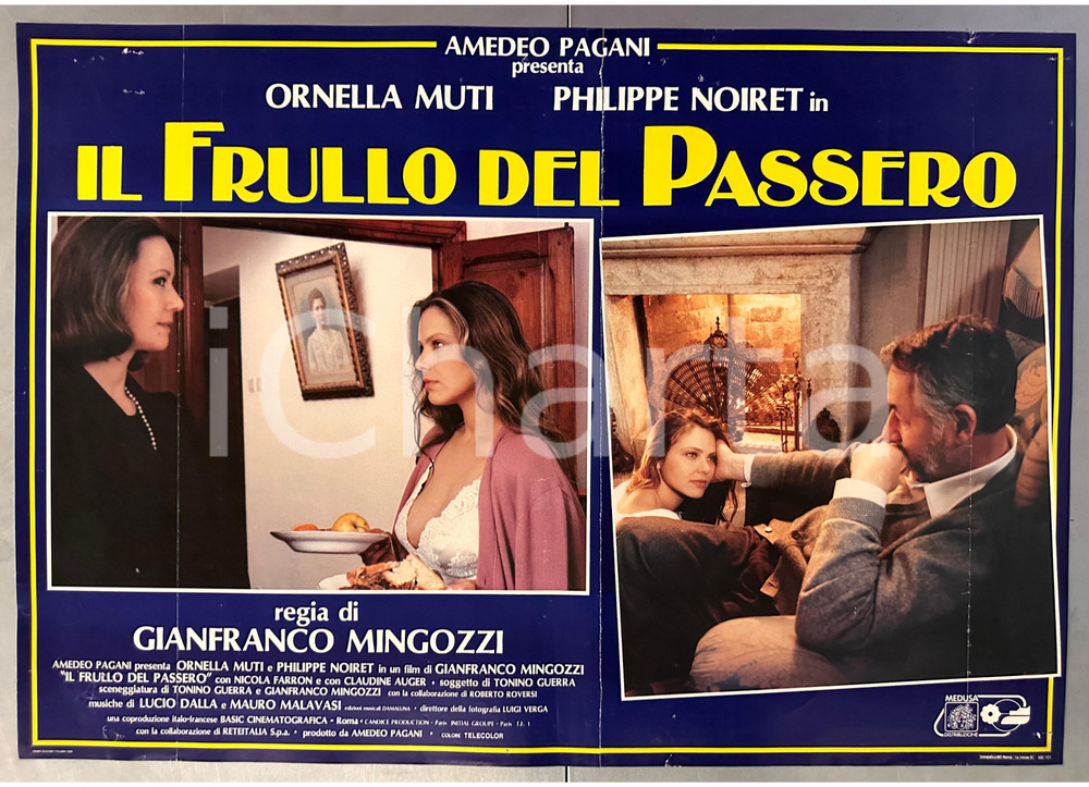 Materiale cinematografico d’epoca 1988 Ornella MUTI Philippe NOIRET Il frullo del passero - Fotobusta 1