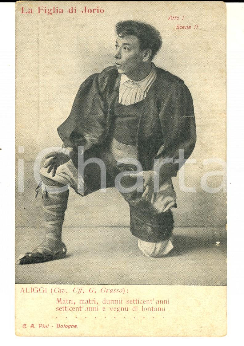 Cartolina originale da collezione 1905 LA FIGLIA DI JORIO Aliggi Matri, matri, durmii settecent anni Cartolina 1