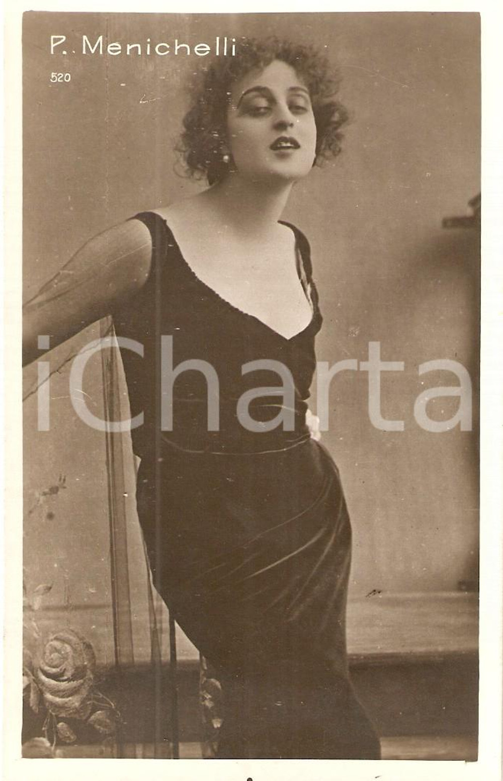 Fotografia d'epoca originale 1920 ca CINEMA Pina MENICHELLI Ritratto attrice *Fotografia seriale 1