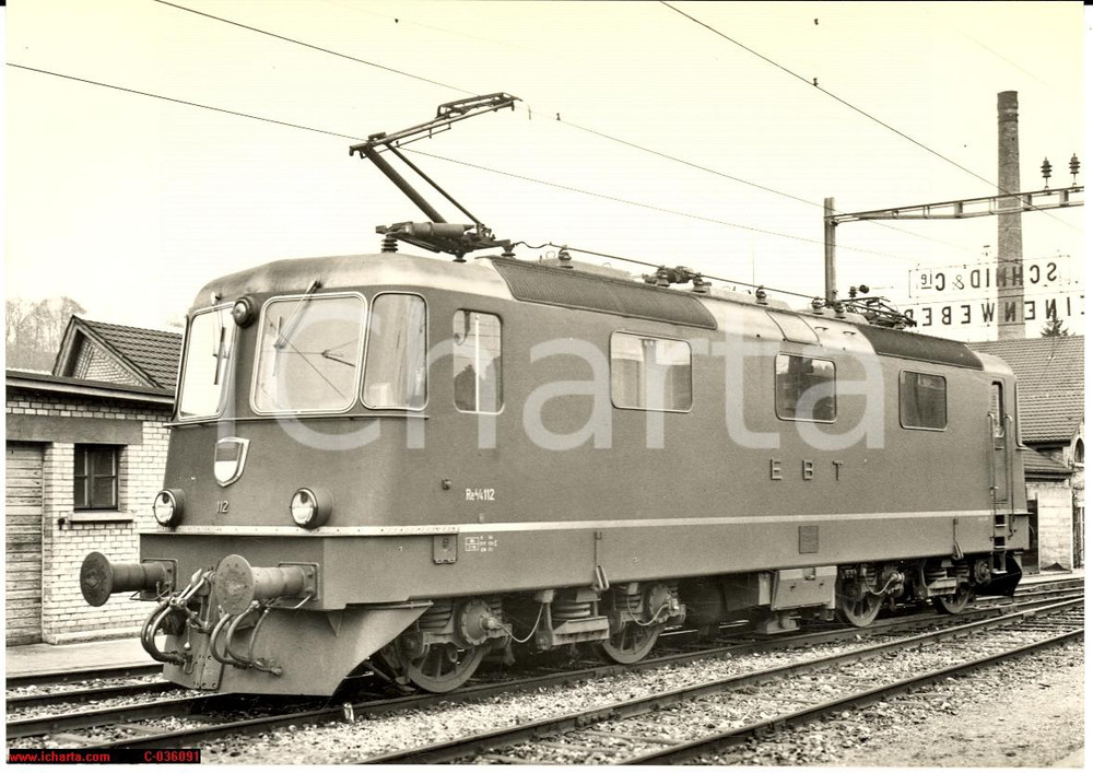 Cartolina originale da collezione 1975 EBT Re 4/4 112 SOLOTHURN Swiss Train Suisse 1