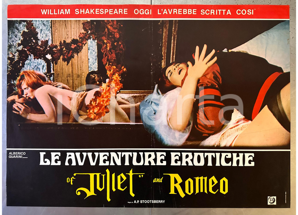Materiale cinematografico d’epoca 1969 A.P. STOOTSBERRY Le avventure erotiche of Juliet and Romeo Fotobusta 1