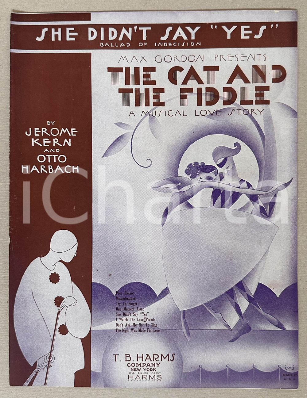Oggetto da collezione cartaceo 1931 O. HARBACH  J. KERN She didn t say yes  Ballad of indecision Spartito 1