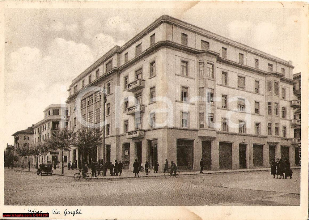 Cartolina originale da collezione 1938 UDINE Via Gorghi Archivio I.N.F.P. SENZA NOME 1