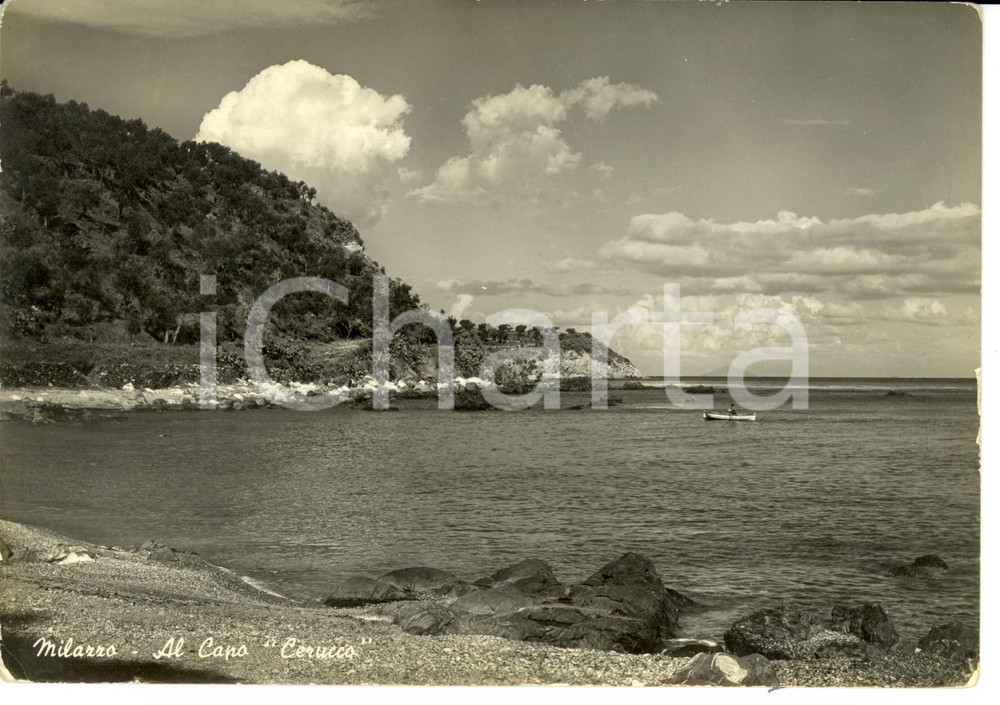 Cartolina originale da collezione 1955 MILAZZO (ME) Al Capo Cerucco *Cartolina FG VG 1