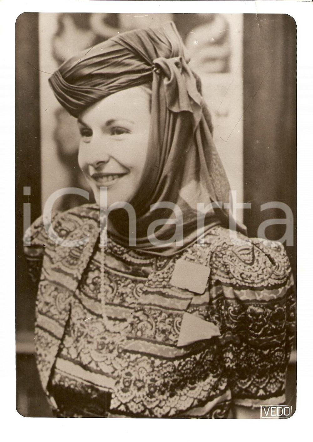 Fotografia d epoca originale 1939 ROMA Nuovo bizzarro cappello per la moda femminile Foto 1