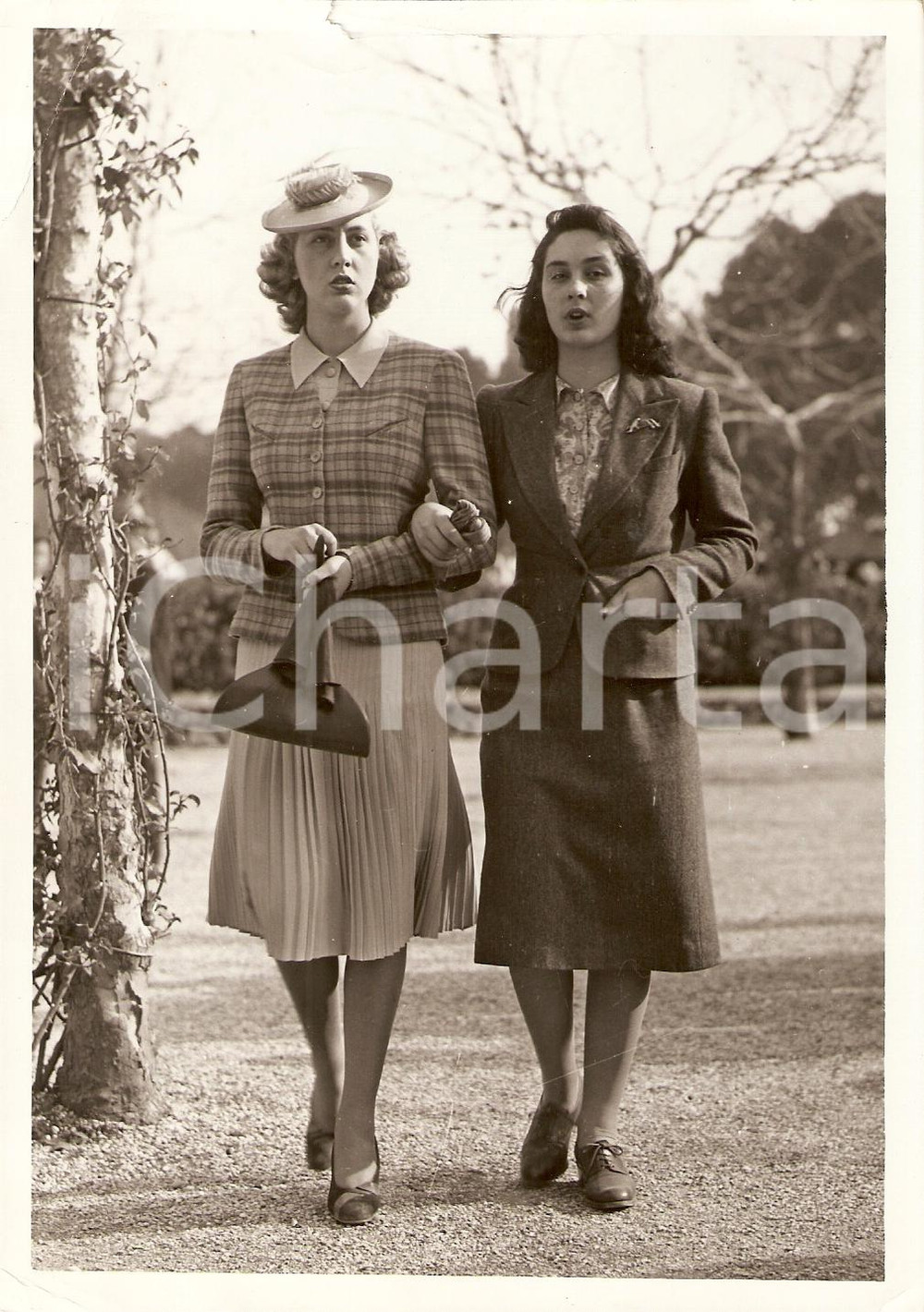 Fotografia d epoca originale 1939 ROMA Nuova moda femminile sui campi di corse FOTO 1
