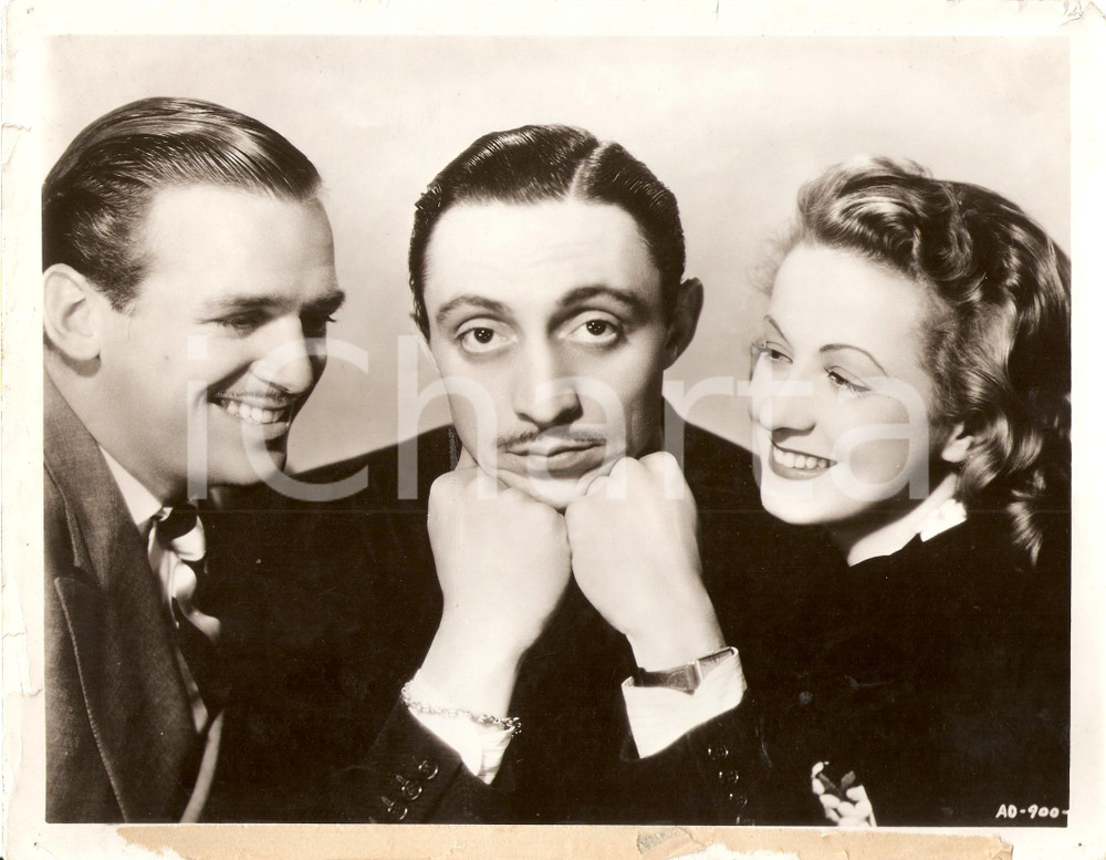 Fotografia d epoca originale 1938 Danielle DARRIEUX Douglas FAIRBANKS e Mischa AUER 1