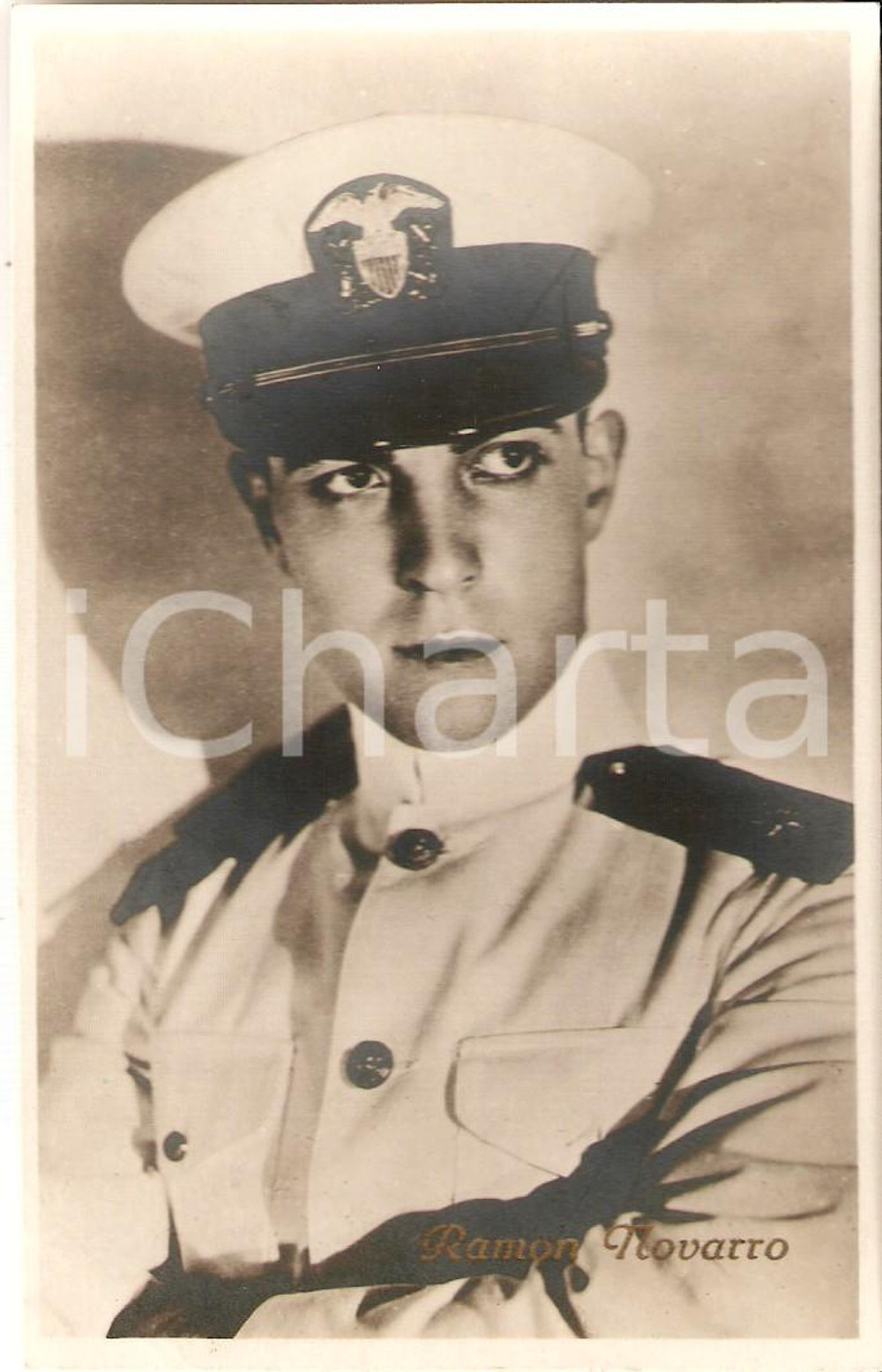 Cartolina originale da collezione 1925 CINEMA Attore Ramon NOVARRO nel film The Midshipman Cartolina FP NV 1
