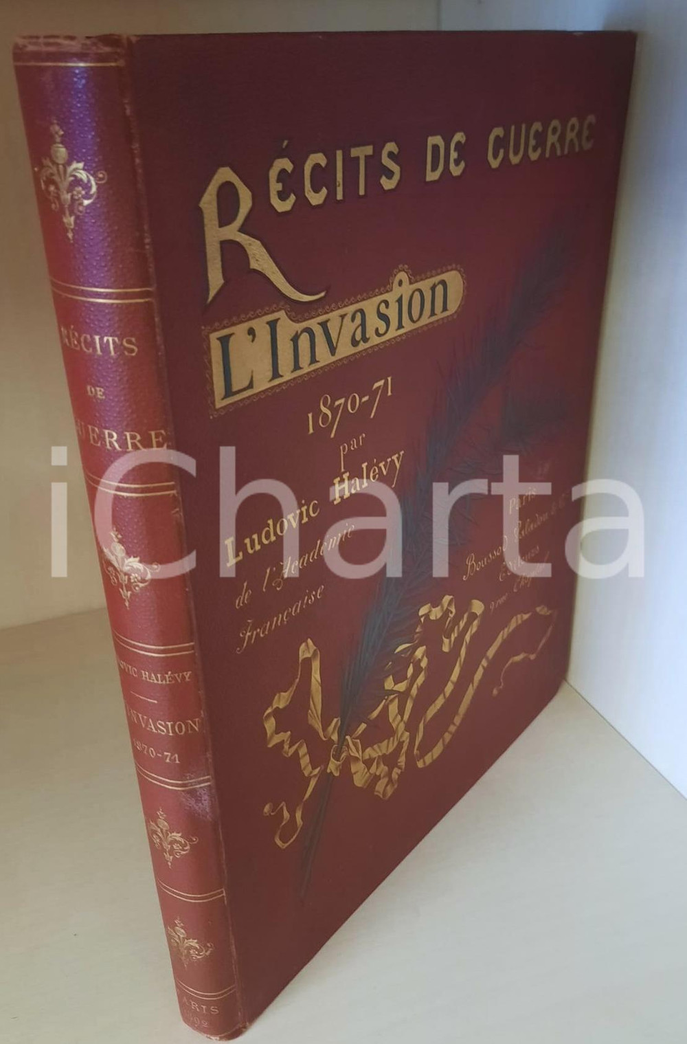 Libro, pubblicazione d epoca 1890 ca Ludovic HALEVY Récits de guerre  L invasion 187071 Ill. MARCHETTI 1